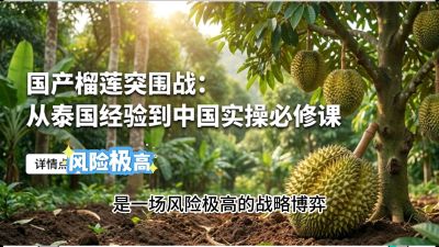 第一节：榴莲突围战：选址决策指南，告别赌运气，用硬指标圈定&ldquo;优生，课程：《国产榴莲突围战：从泰国经验到中国实操的8堂必修课（高阶实战版）》