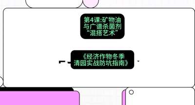 第4节：【替代方案】矿物油与广谱杀菌剂的&ldquo;混搭艺术&rdquo;，课程：《经济作物冬季清园&middot;实战防坑指南》#识农AI