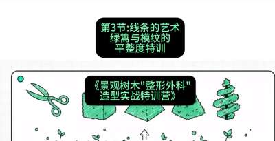 第03节：线条的艺术&mdash;&mdash;绿篱与模纹的平整度特训，课程：《景观树木&ldquo;整形外科&rdquo;造型实战特训营》#识农AI